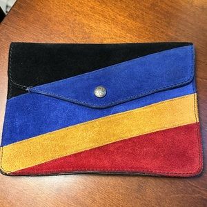 Patricia Nash Suede Colorblock Pouch